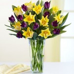 Tulips and Lilly in Vase